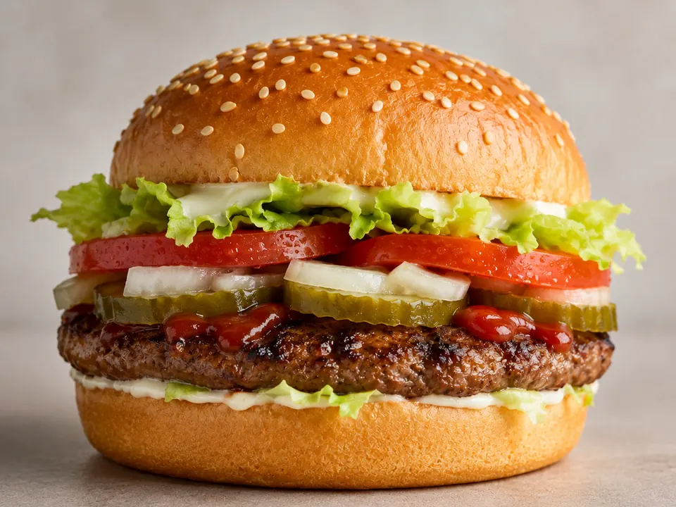 Illustrative homemade Whopper