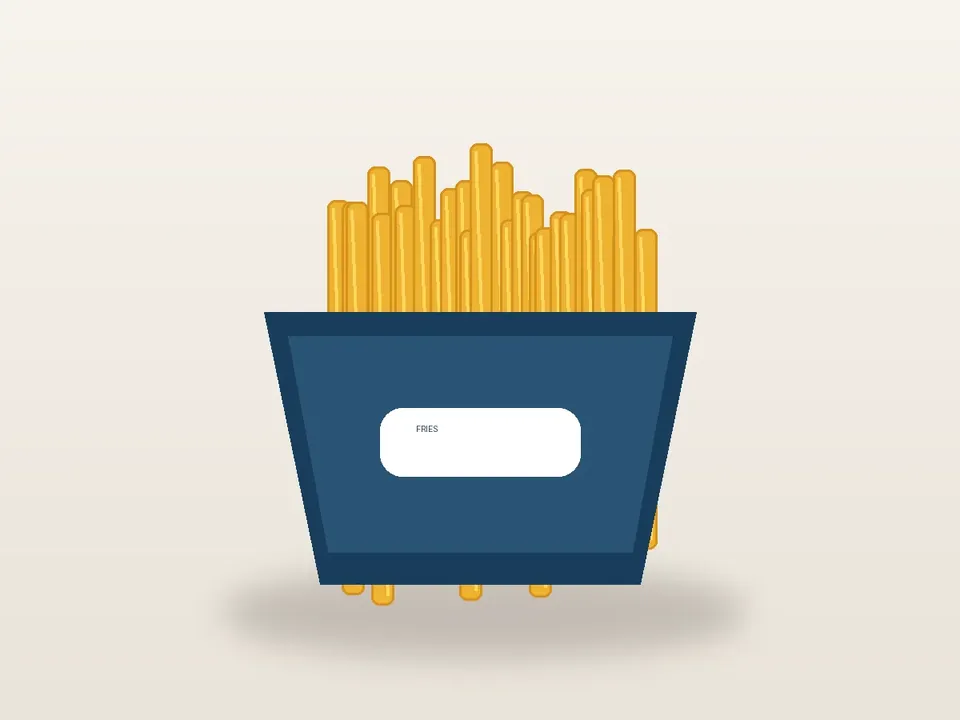 Illustrative homemade Crinkle Cut Fries-style