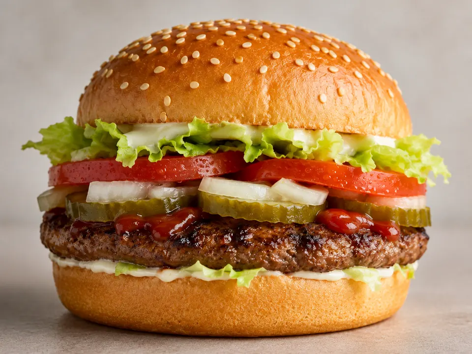Illustrative homemade Little Cheeseburger-style