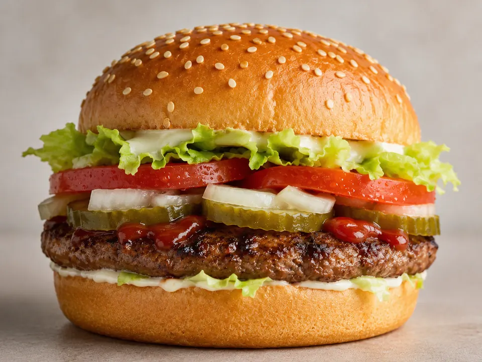 Illustrative homemade Big Mac