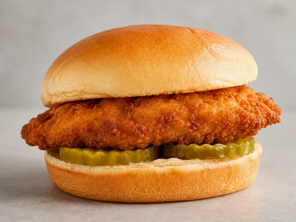 Illustrative homemade McChicken