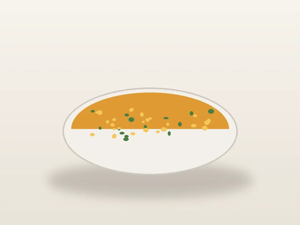 Illustrative homemade Broccoli Cheddar Soup-style
