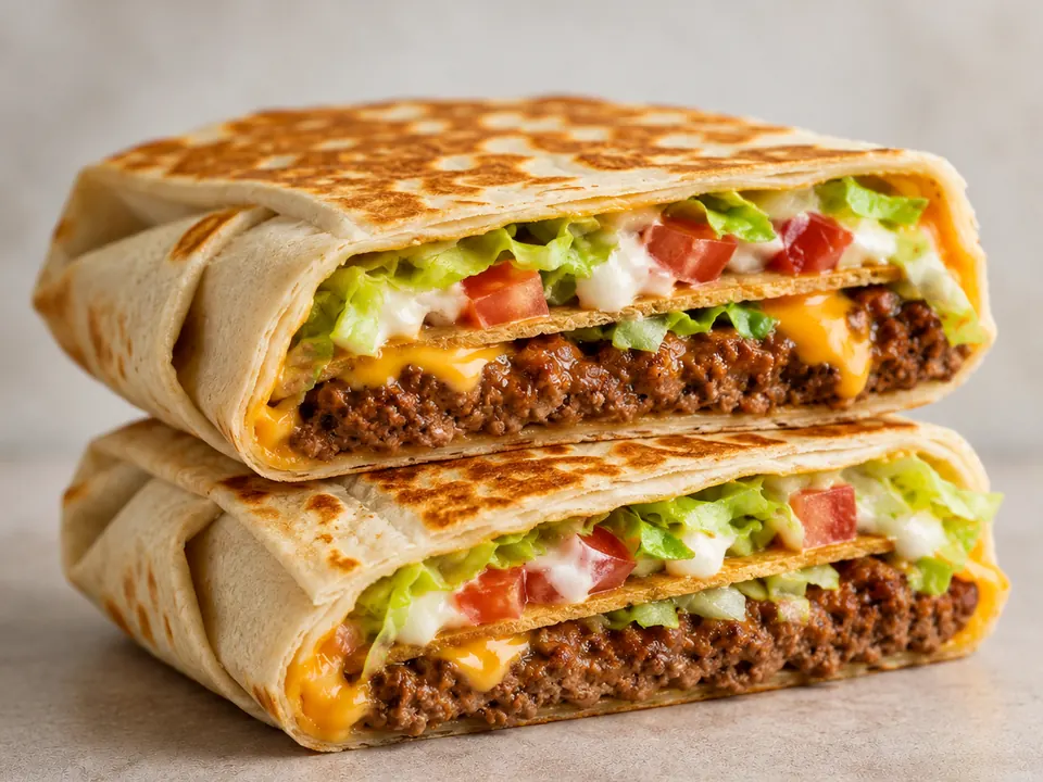 Illustrative homemade Beef Quesadilla-style