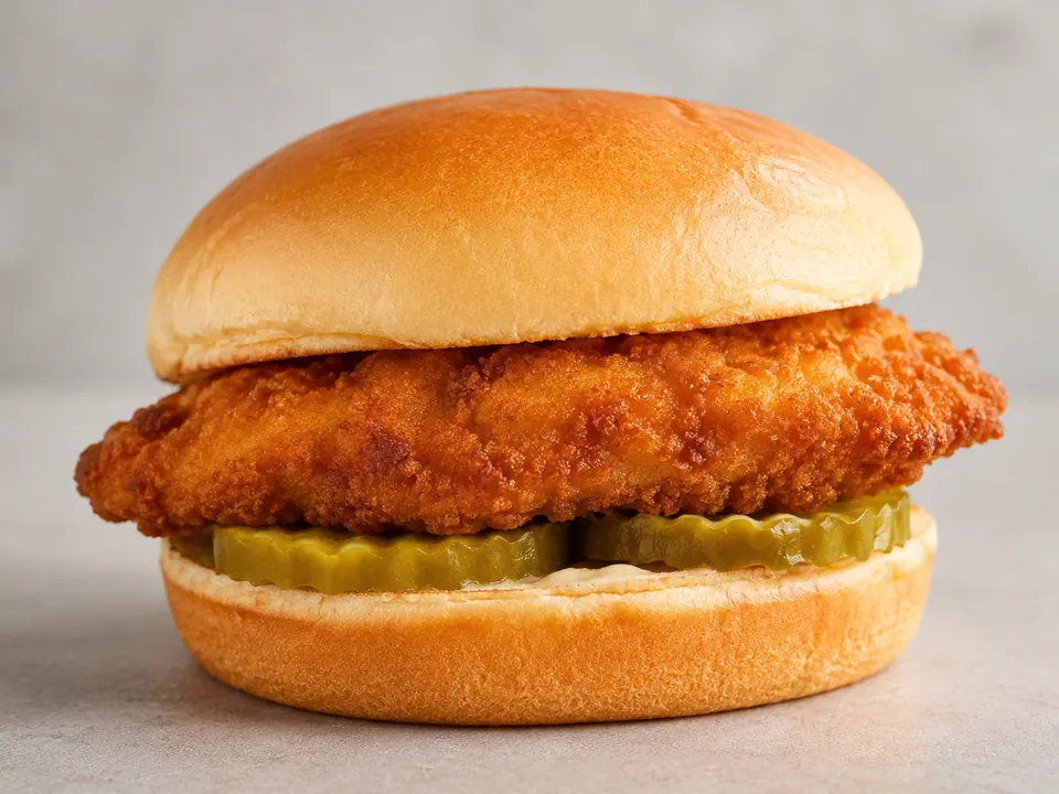 Illustrative homemade Spicy Chicken Sandwich-style